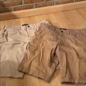 khaki shorts